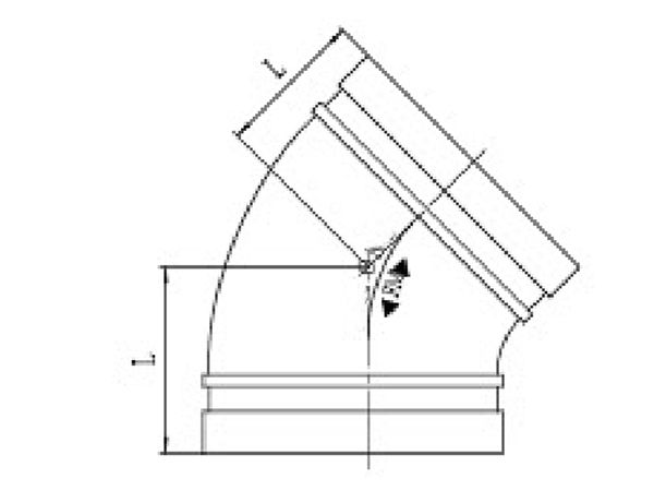 Grooved 45° Elbow