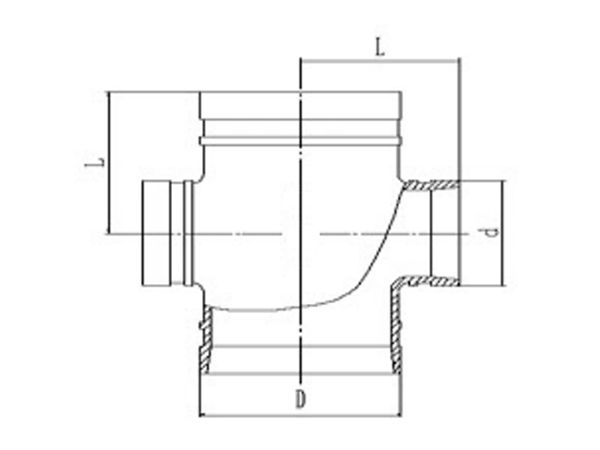 Grooved Reducing Cross